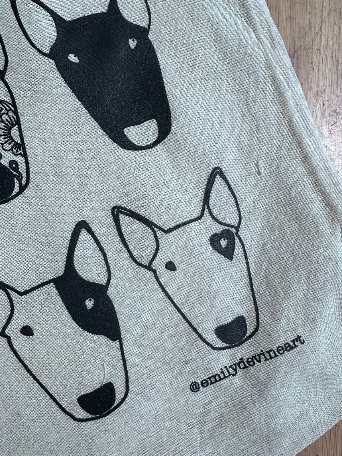 Lightweight Natural Cotton Multibull Tote Bag
