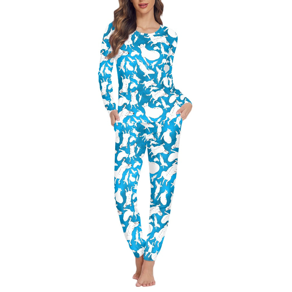 Ladies long sleeve pyjama set
