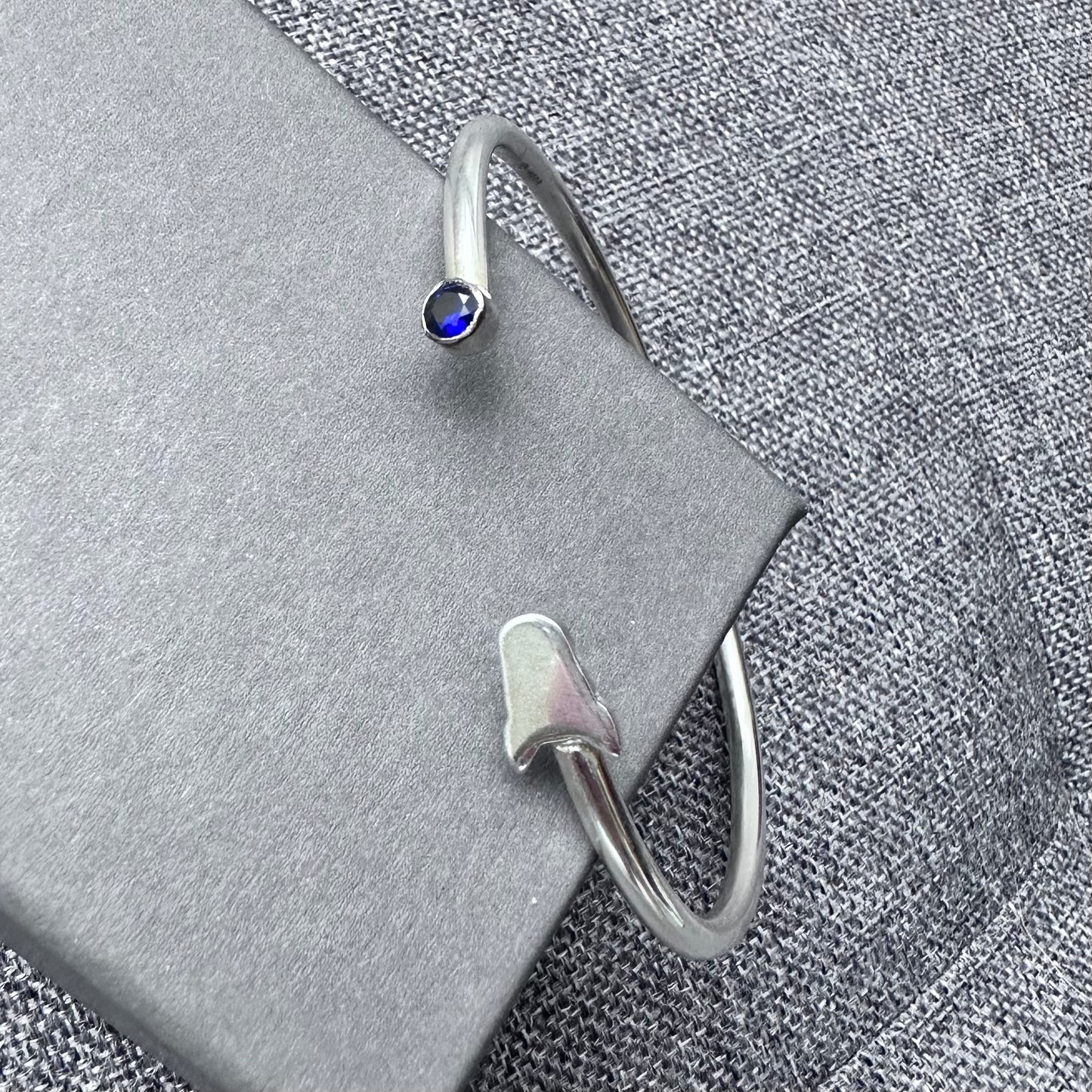 Sterling Silver Bull Terrier Bangle