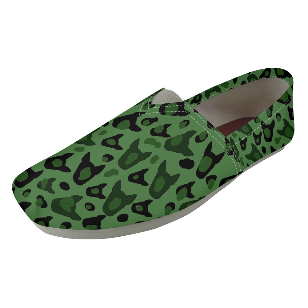 Bull Terrier Print Slip On Canvas Shoes