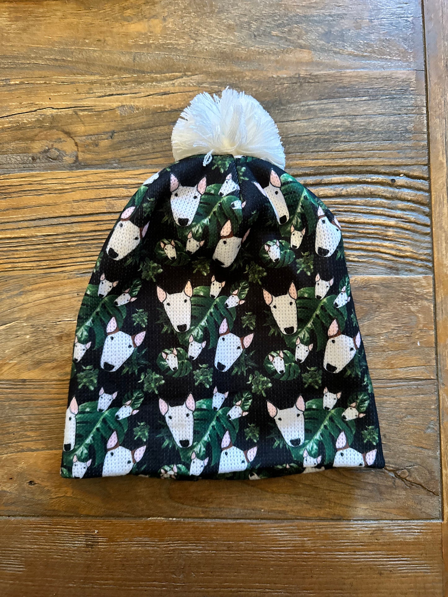 Cosy Winter Hat in a choice of bull terrier fabrics