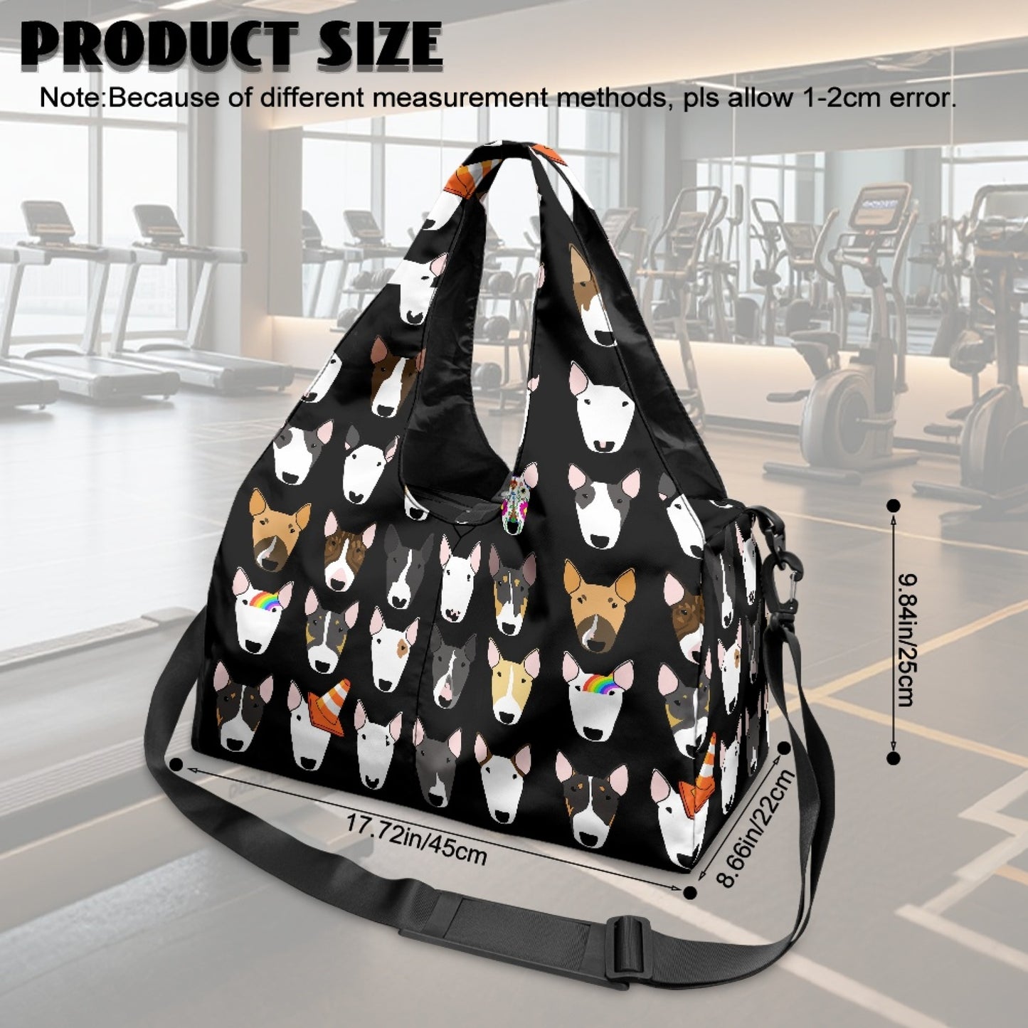 Bull Terrier Print Gym Bag