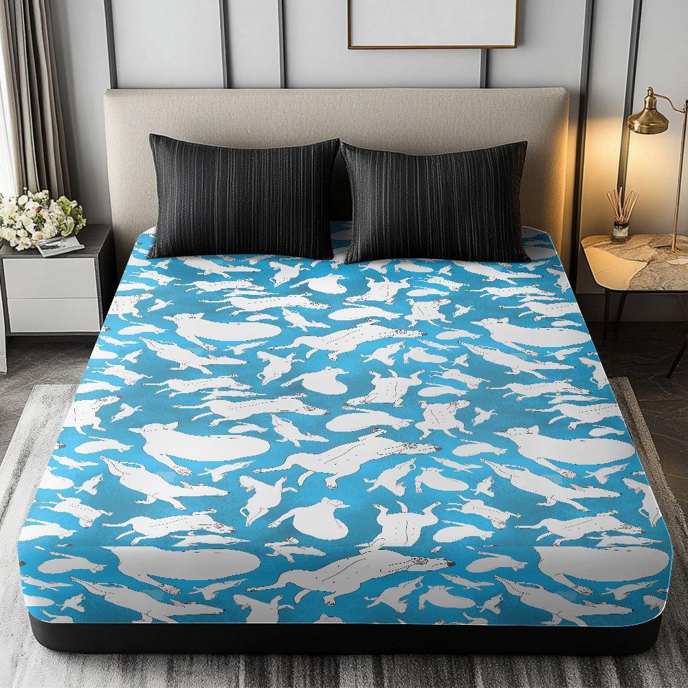 Bull Terrier Print Fitted Sheet