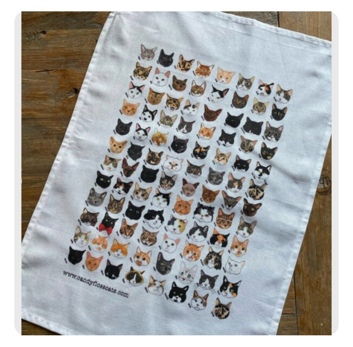 Moggy Mania Cat Print Tea Towel