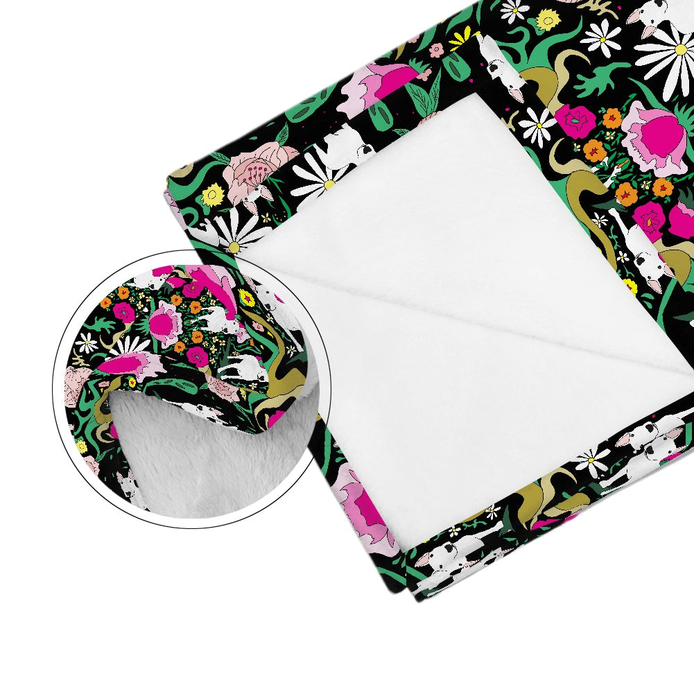 Large Bull Terrier Print Cosy Blanket