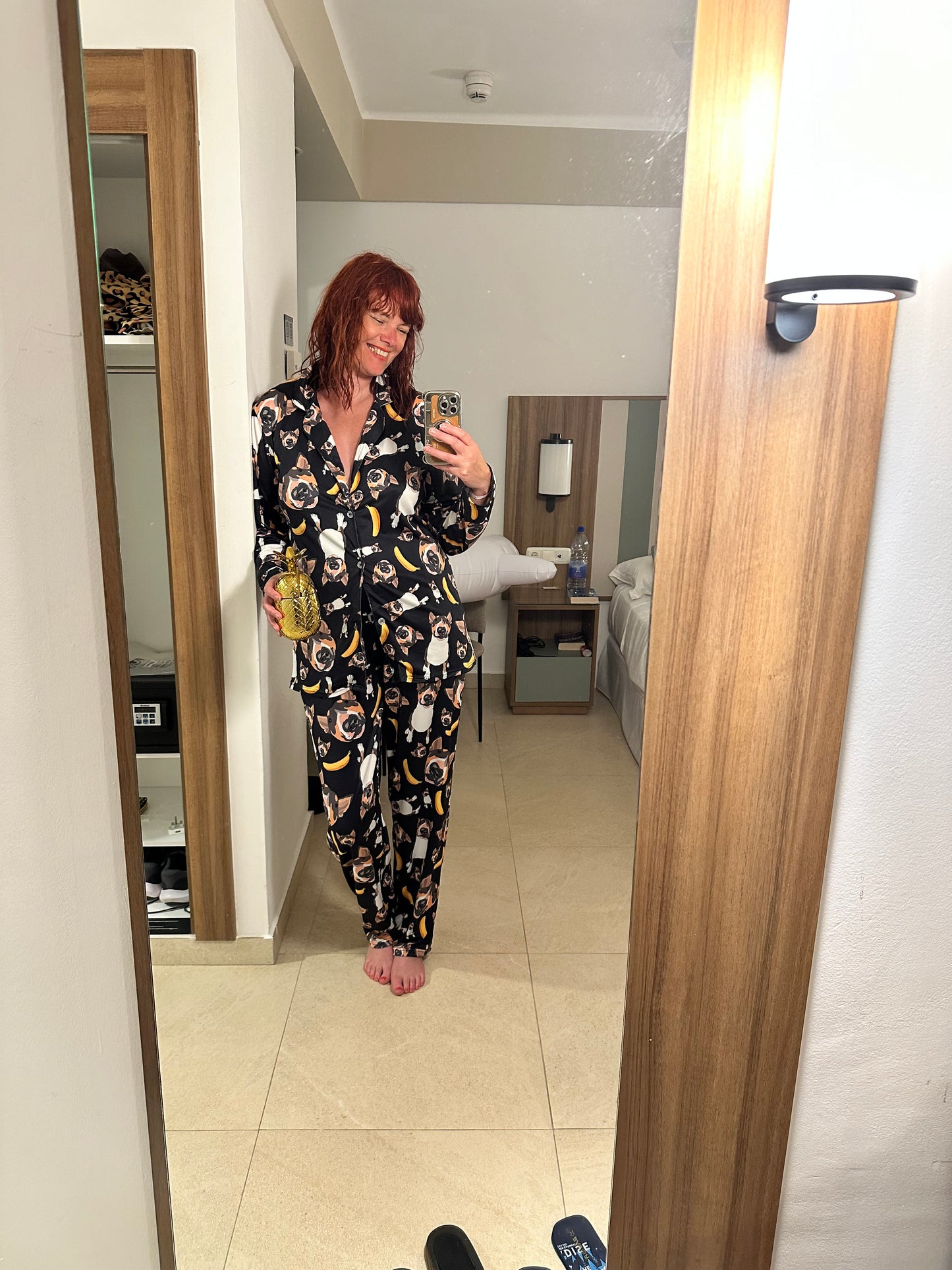 Bull Terrier Button Pyjamas with pockets