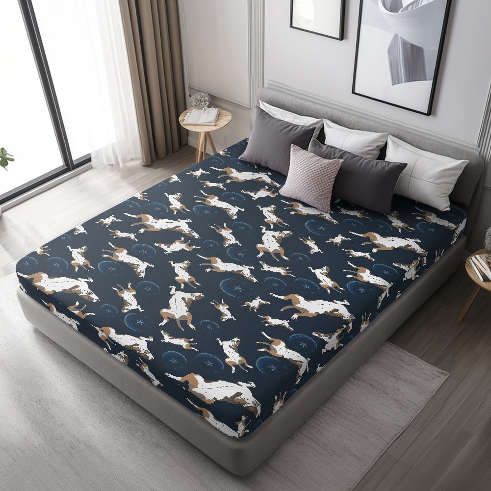 Bull Terrier Print Fitted Sheet