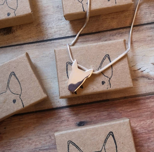 Chunky Silver Bully Pendant on snake chain