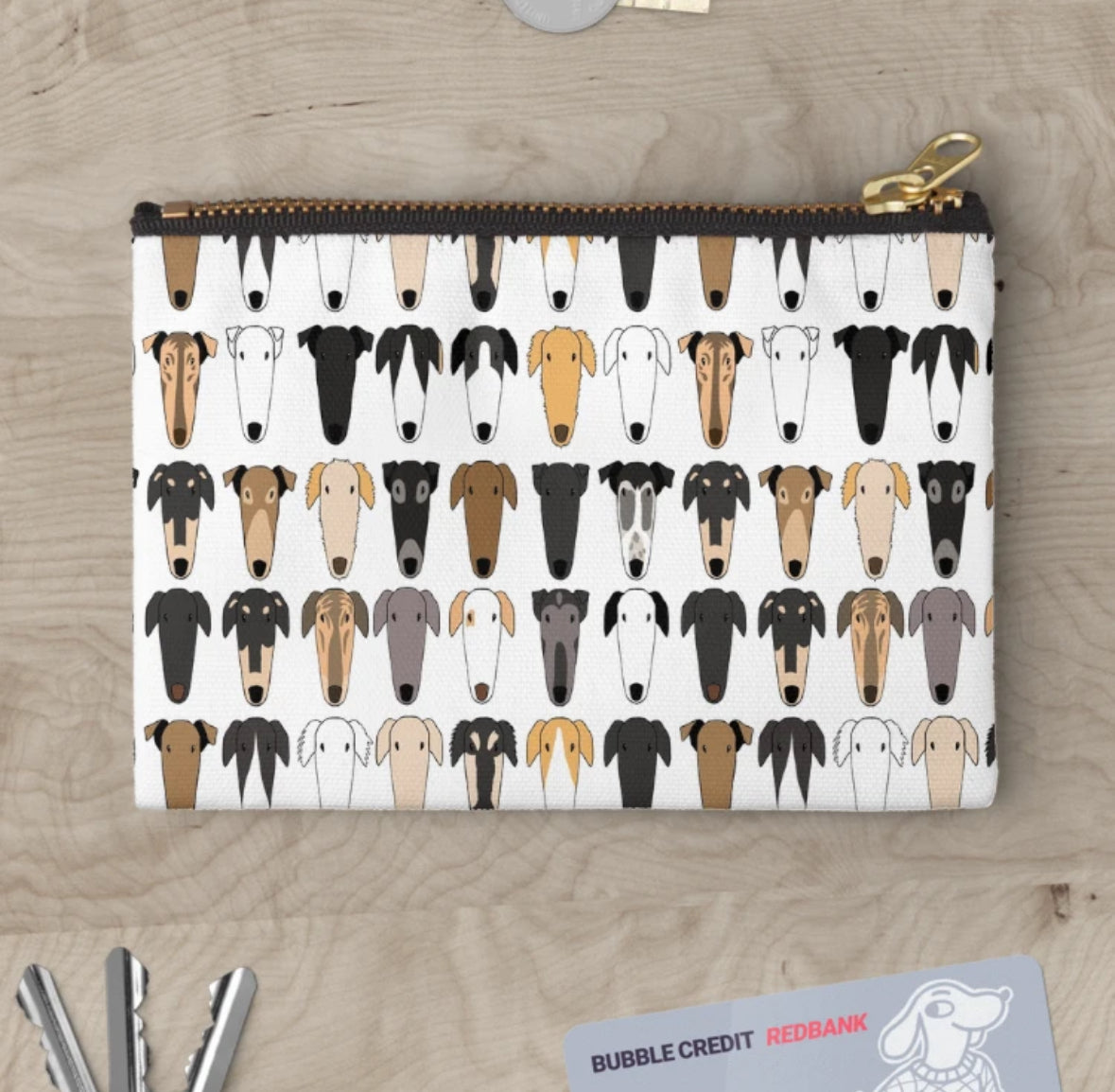 Hound Gang Zipper Purse