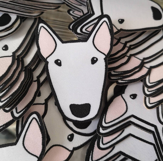 Bull Terrier Iron-on embroidered patch