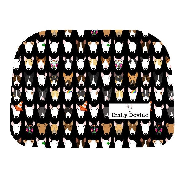 Bull Terrier Print Waist Belt Bag with zip closure