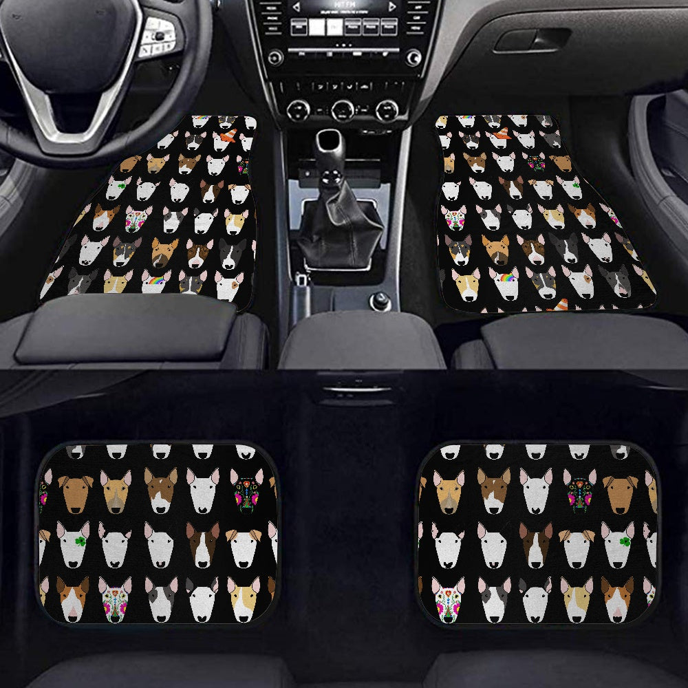 Bull Terrier Print Car Mats
