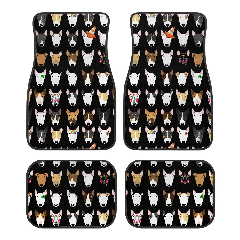 Bull Terrier Print Car Mats