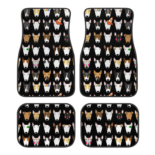 Bull Terrier Print Car Mats