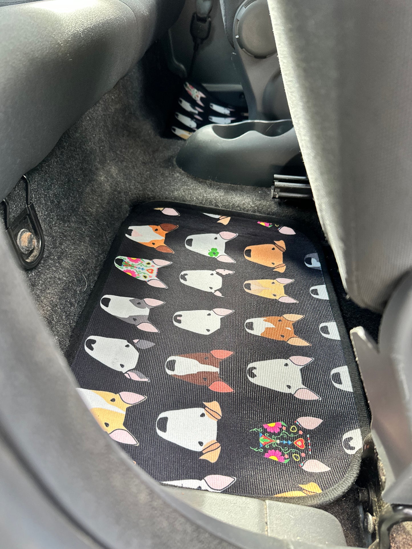 Bull Terrier Print Car Mats