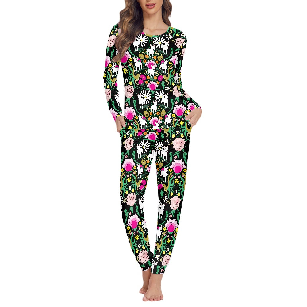 Ladies long sleeve pyjama set