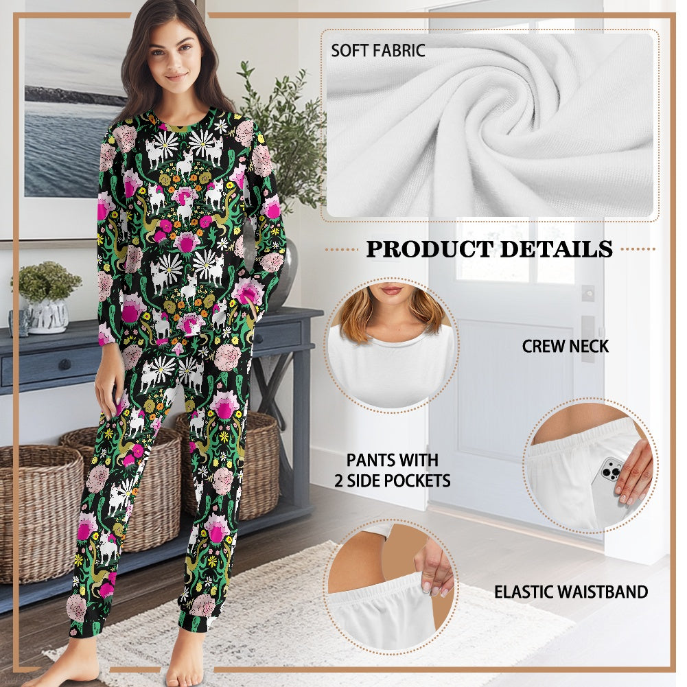 Ladies long sleeve pyjama set